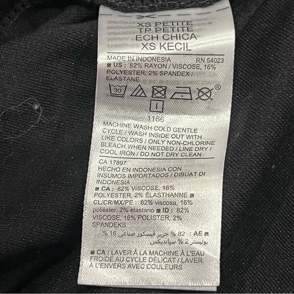 NWT Old Navy Black Tie Waist Fitted Midi Dress - XS Petite - Picture 5 of 6